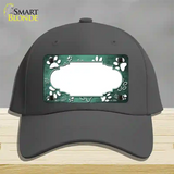 Paw Scallop Mint White Novelty License Plate Hat Cotton / Charcoal