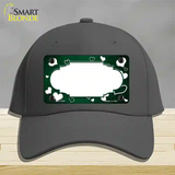 Green White Love Scallop Oil Rubbed Novelty License Plate Hat Cotton / Charcoal