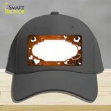 Orange White Love Scallop Oil Rubbed Novelty License Plate Hat Cotton / Charcoal