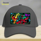 Green Splatter Oil Rubbed Novelty License Plate Hat Cotton / Charcoal