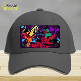 Purple Splatter Oil Rubbed Novelty License Plate Hat Cotton / Charcoal