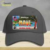 Maui Hawaii State Novelty License Plate Hat Cotton / Charcoal