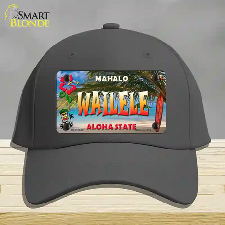 Wailele Hawaii State Novelty License Plate Hat Cotton / Charcoal