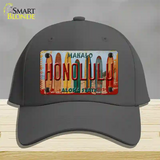 Honolulu Surfboards Hawaii State Novelty License Plate Hat Cotton / Charcoal