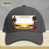 Hawaiian Islands Hawaii Blank State Novelty License Plate Hat Cotton / Charcoal