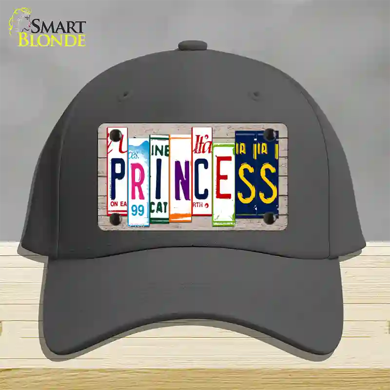 Princess License Plate Art Wood Novelty License Plate Hat Cotton / Charcoal