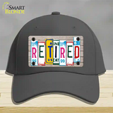 Retired License Plate Art Wood Novelty License Plate Hat Cotton / Charcoal