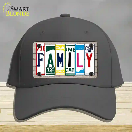 Family License Plate Art Wood Novelty License Plate Hat Cotton / Charcoal