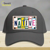 Native License Plate Art Wood Novelty License Plate Hat Cotton / Charcoal