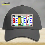 Believe License Plate Art Wood Novelty License Plate Hat Cotton / Charcoal