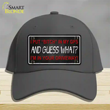 Bitch In My GPS Novelty License Plate Hat Cotton / Charcoal