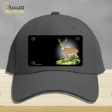 Deer Offset Novelty License Plate Hat Cotton / Charcoal