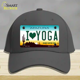 I Love Yoga Novelty License Plate Hat Cotton / Charcoal