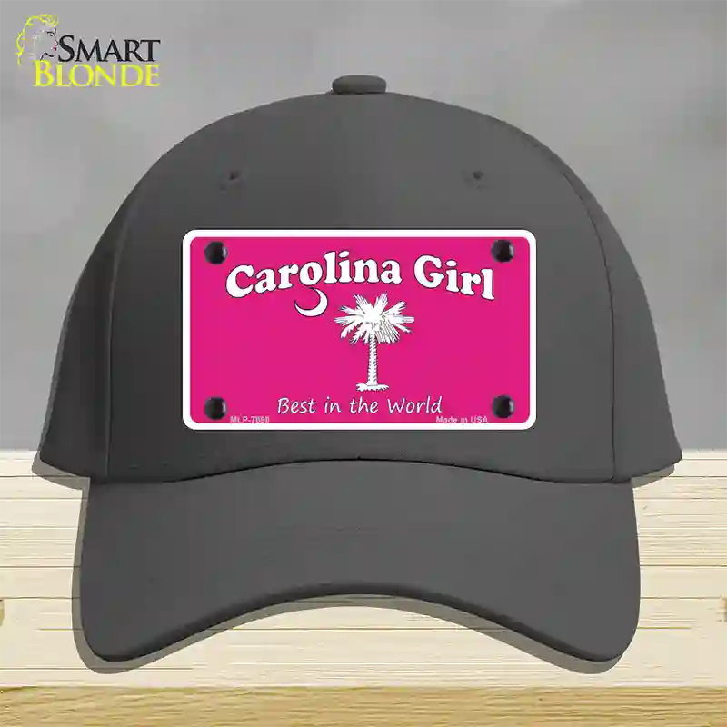 Carolina Girl Pink Novelty License Plate Hat Cotton / Charcoal