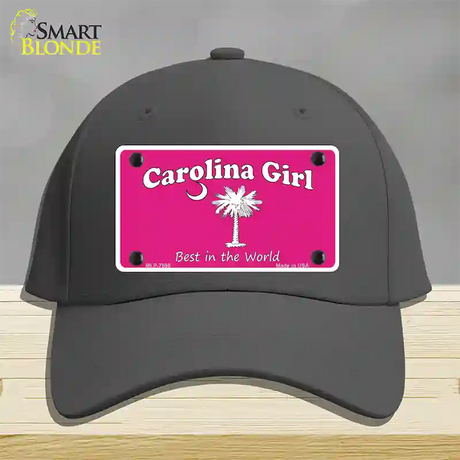 Carolina Girl Pink Novelty License Plate Hat Cotton / Charcoal