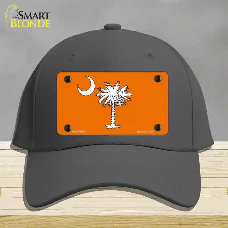 South Carolina Flag Orange Novelty License Plate Hat Cotton / Charcoal