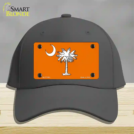 South Carolina Flag Orange Novelty License Plate Hat Cotton / Charcoal