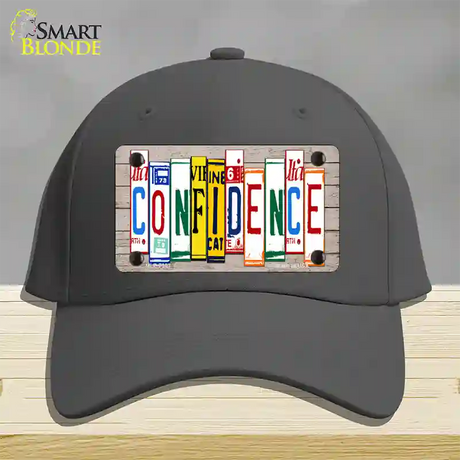 Confidence Wood License Plate Art Novelty License Plate Hat Cotton / Charcoal