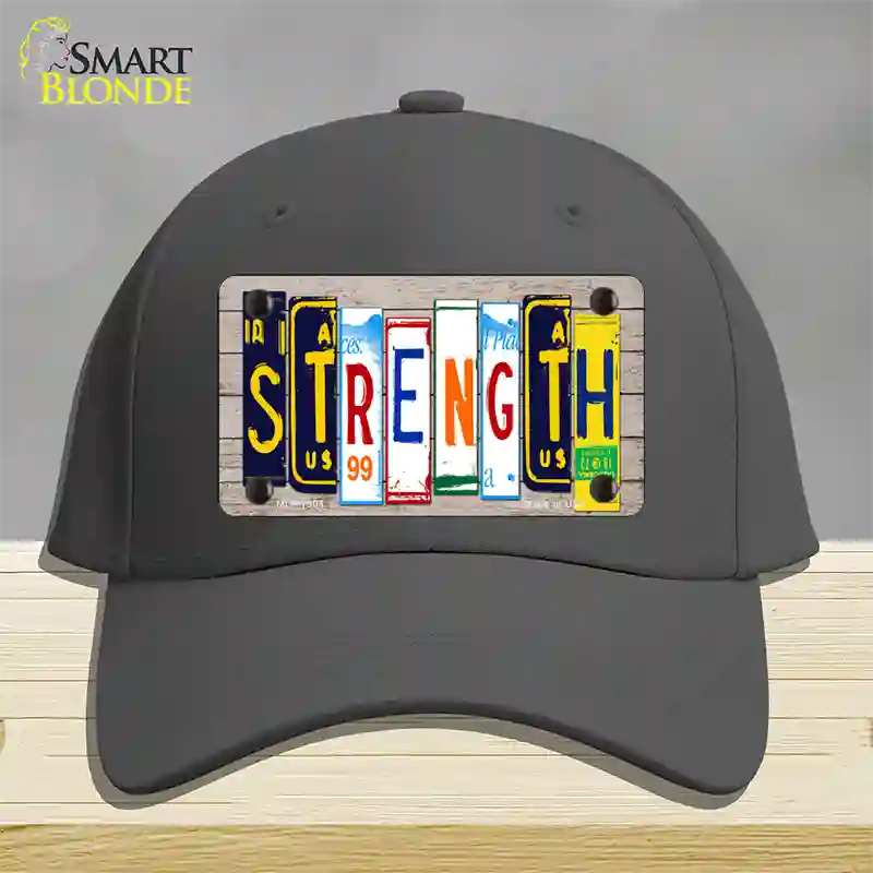 Strength Wood License Plate Art Novelty License Plate Hat Cotton / Charcoal