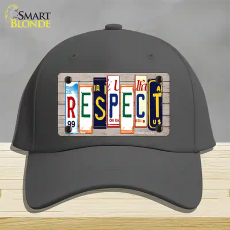 Respect Wood License Plate Art Novelty License Plate Hat Cotton / Charcoal