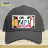 Papa Wood License Plate Art Novelty License Plate Hat Cotton / Charcoal