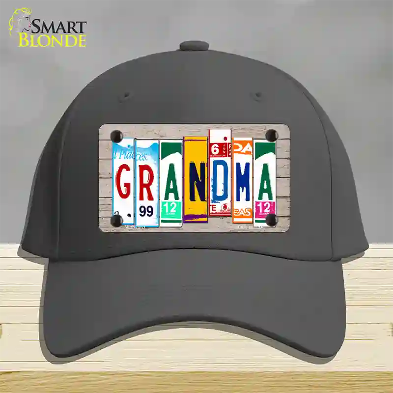 Grandma Wood License Plate Art Novelty License Plate Hat Cotton / Charcoal