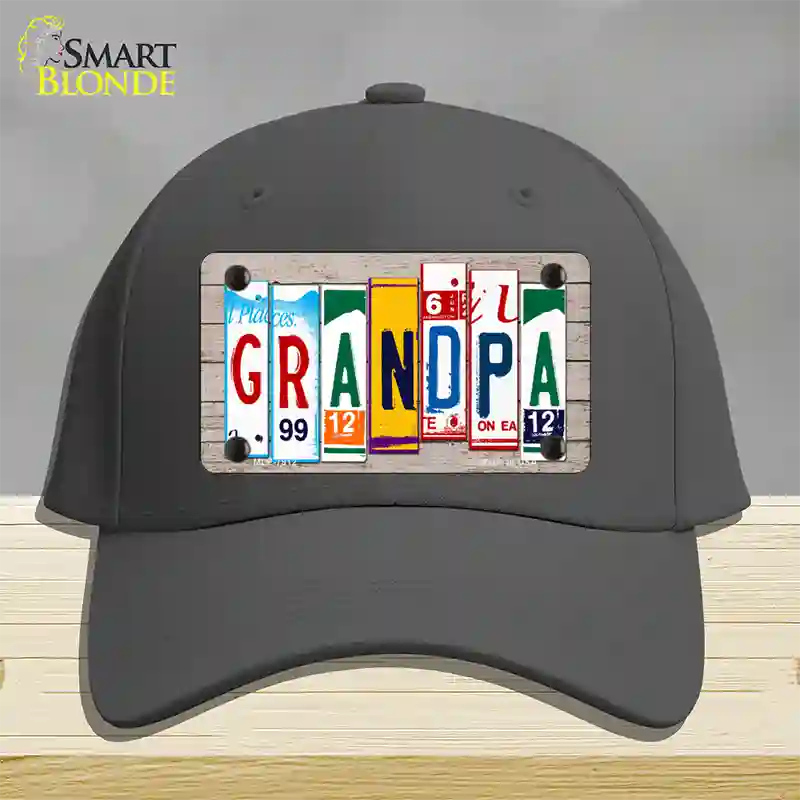 Grandpa Wood License Plate Art Novelty License Plate Hat Cotton / Charcoal