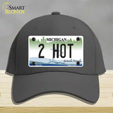 2 Hot Michigan Novelty License Plate Hat Cotton / Charcoal