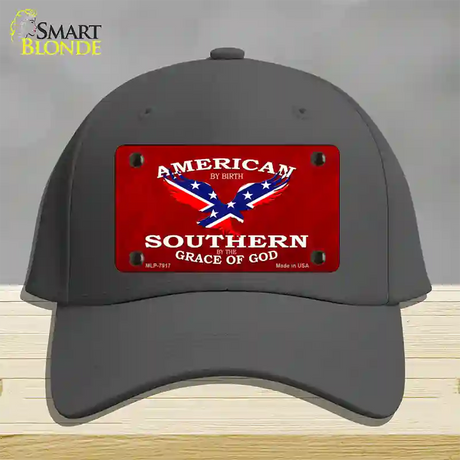 American By Birth Novelty License Plate Hat Cotton / Charcoal