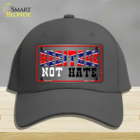 Heritage Not Hate Novelty License Plate Hat Cotton / Charcoal