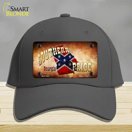 Southern Pride Georgia Novelty License Plate Hat Cotton / Charcoal