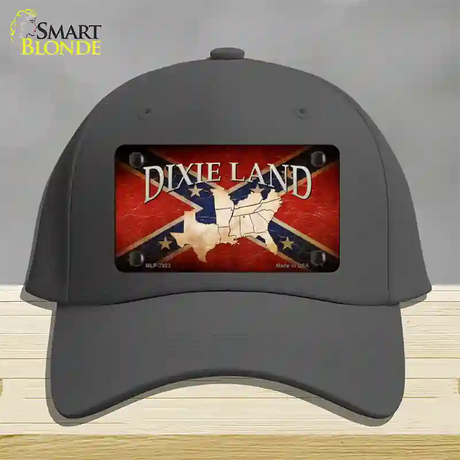 Dixie Land Novelty License Plate Hat Cotton / Charcoal