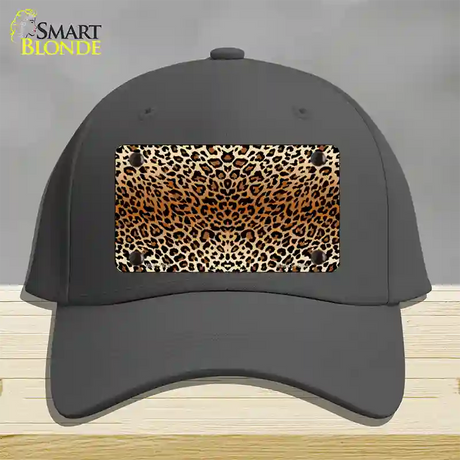 Cheetah Print Novelty License Plate Hat Cotton / Charcoal