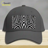 Zebra Print Novelty License Plate Hat Cotton / Charcoal