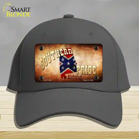 Southern Pride Alabama Novelty License Plate Hat Cotton / Charcoal