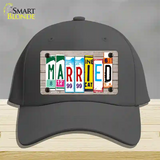 Married Wood License Plate Art Novelty License Plate Hat Cotton / Charcoal