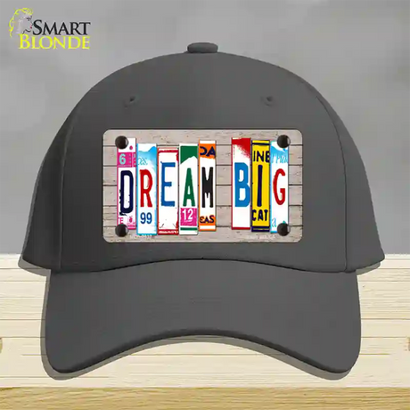 Dream Big Wood License Plate Art Novelty License Plate Hat Cotton / Charcoal