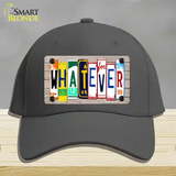 Whatever Wood License Plate Art Novelty License Plate Hat Cotton / Charcoal