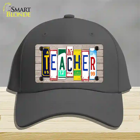 Teacher Wood License Plate Art Novelty License Plate Hat Cotton / Charcoal