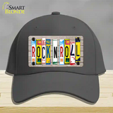 Rock N Roll Wood License Plate Art Novelty License Plate Hat Cotton / Charcoal