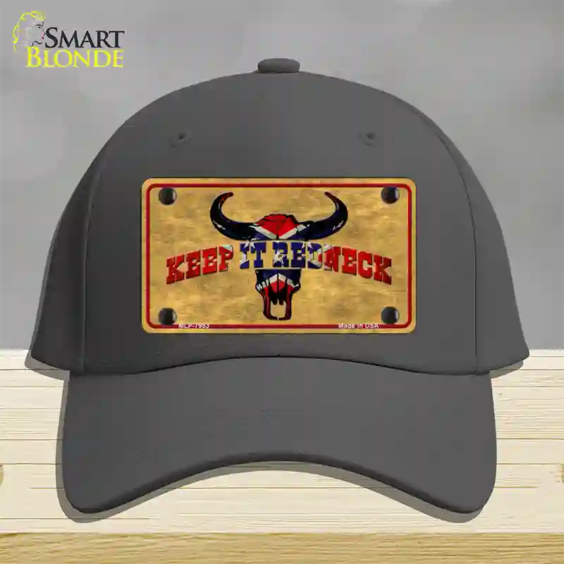 Keep It Redneck Novelty License Plate Hat Cotton / Charcoal