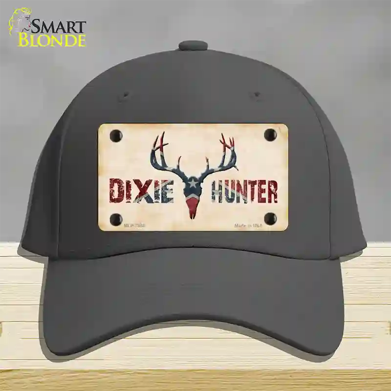 Dixie Hunter Novelty License Plate Hat Cotton / Charcoal