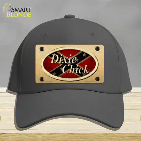 Dixie Chick Confederate Novelty License Plate Hat Cotton / Charcoal