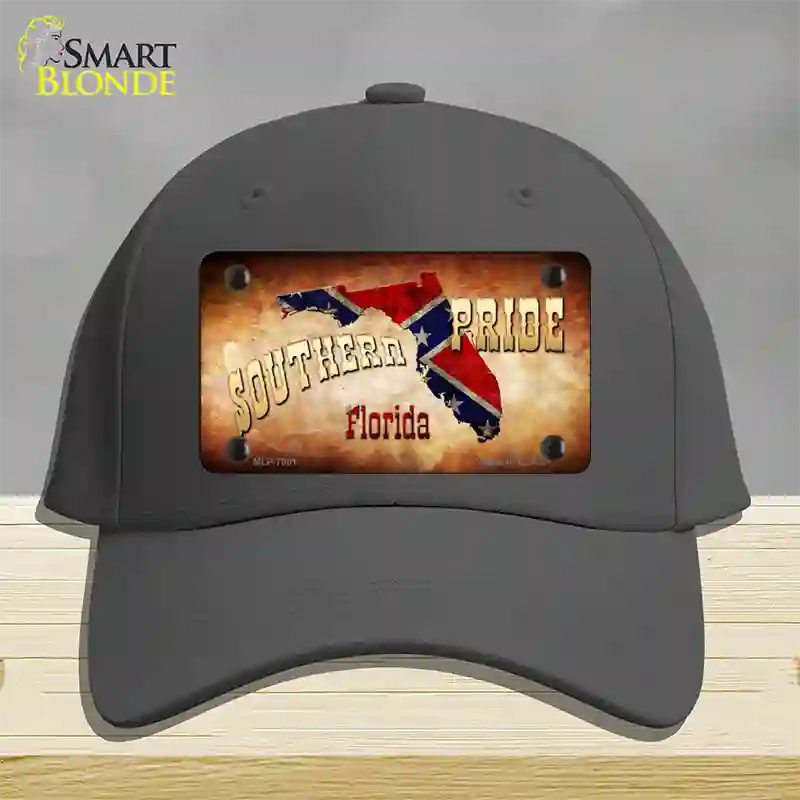 Southern Pride Florida Novelty License Plate Hat Cotton / Charcoal