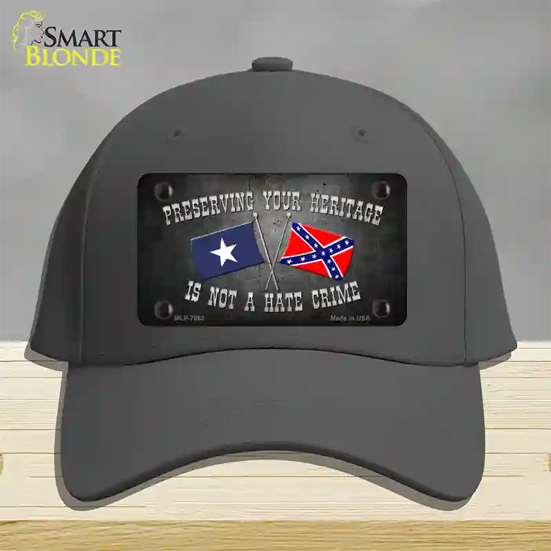 Preserving Heritage Not A Crime Novelty License Plate Hat Cotton / Charcoal