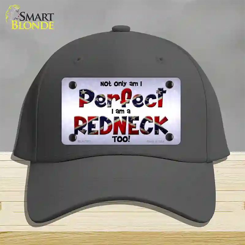 Perfect Redneck Novelty License Plate Hat Cotton / Charcoal