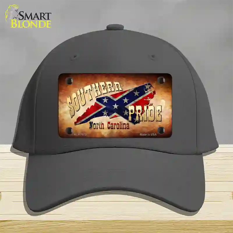 Southern Pride North Carolina Novelty License Plate Hat Cotton / Charcoal