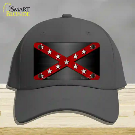 Confederate Stripes Red Novelty License Plate Hat Cotton / Charcoal