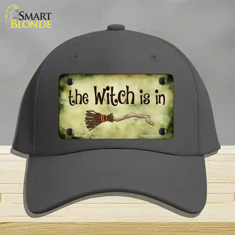 The Witch Is In Novelty License Plate Hat Cotton / Charcoal