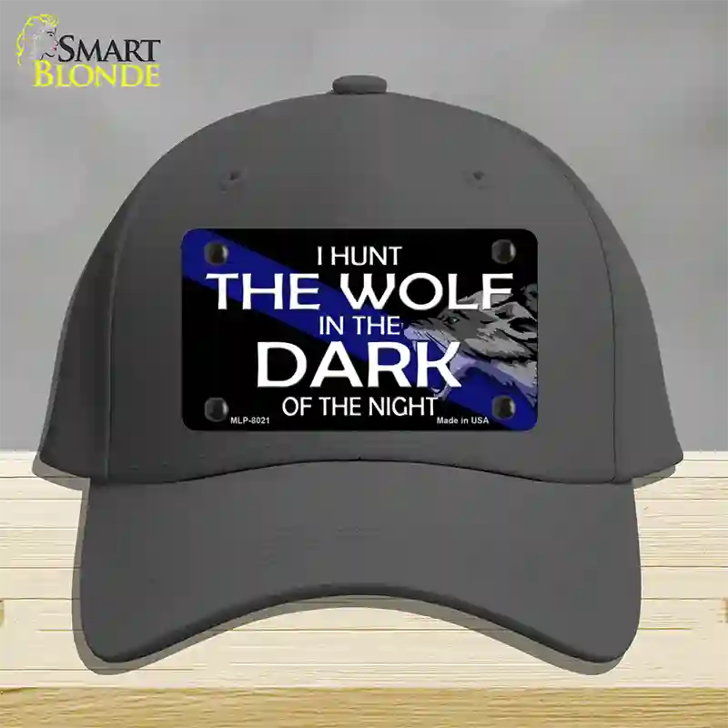 Hunt The Wolf Novelty License Plate Hat Cotton / Charcoal